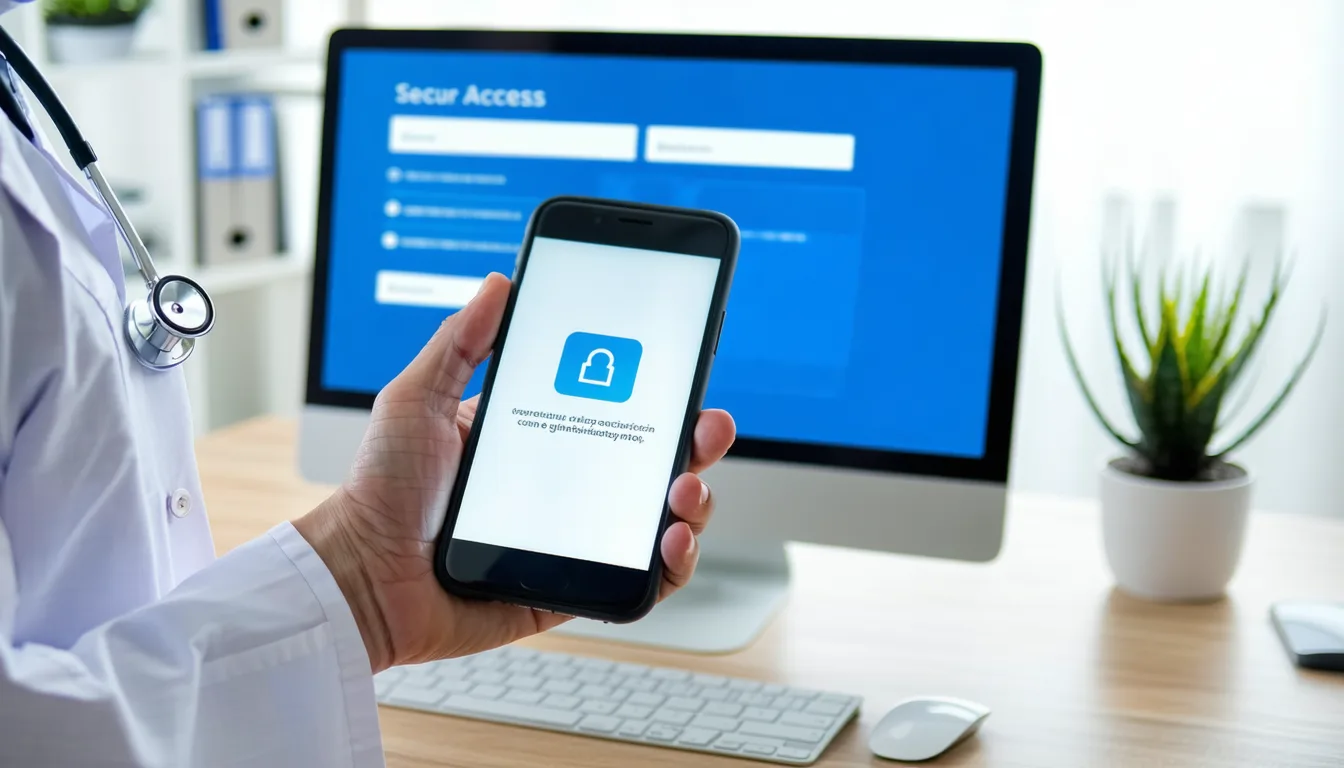Multi-factor authentication setup for medical practice systems